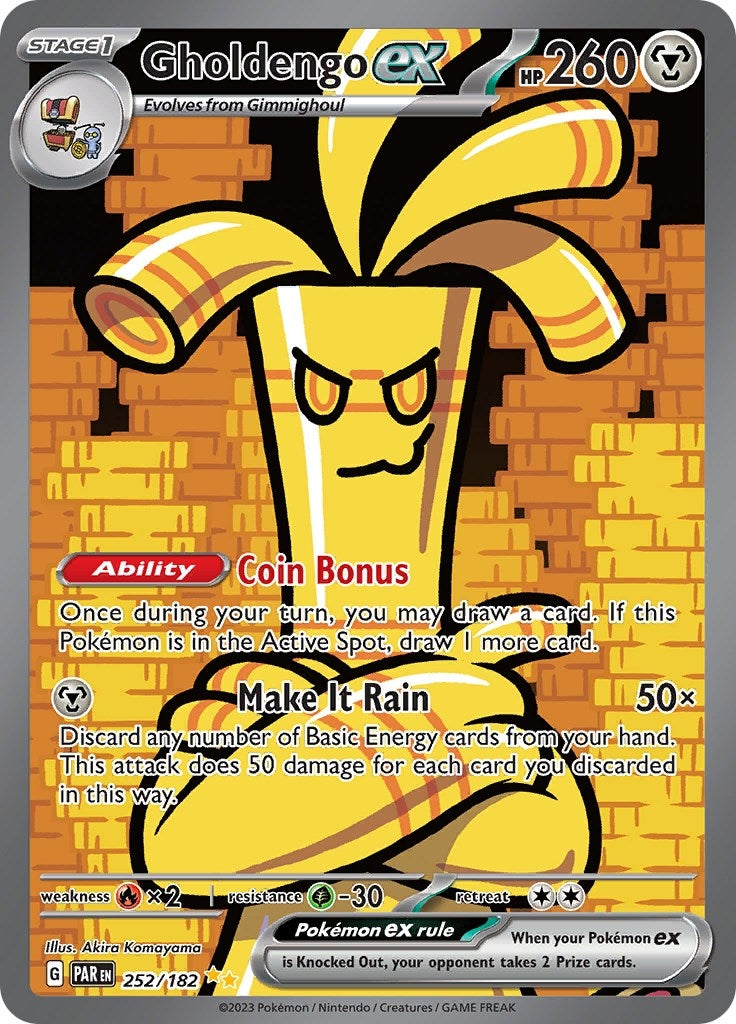 Image for Gholdengo ex (252/182) (SV04: Paradox Rift) - Pokemon