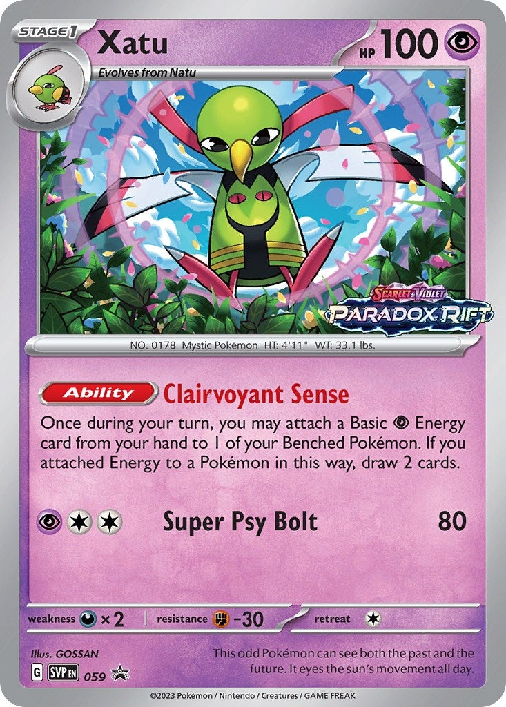 Image for Xatu - 059 (Prerelease) (059) (SV: Scarlet & Violet Promo Cards) - Pokemon
