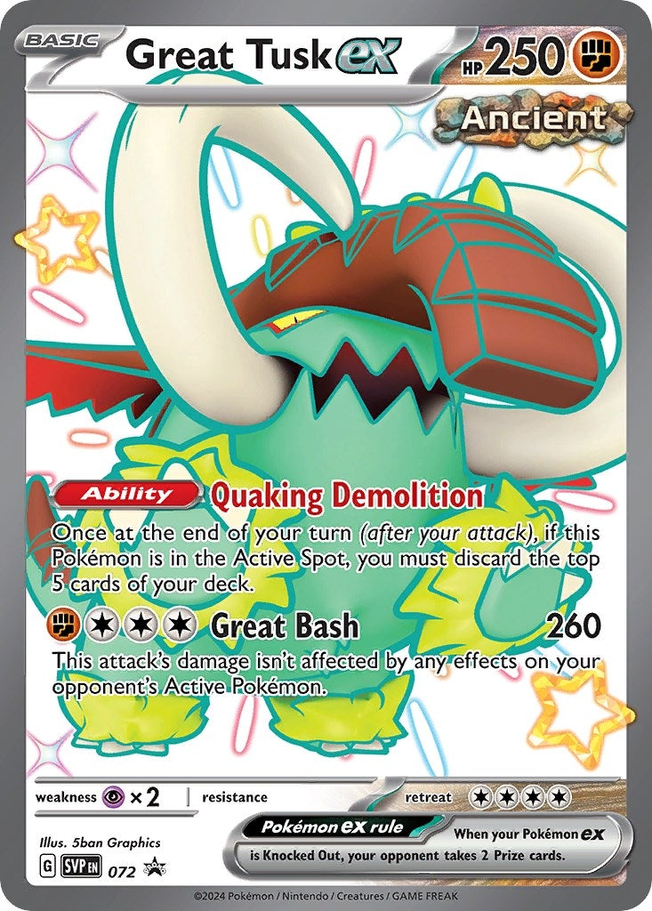 Image for Great Tusk ex - 072 (072) (SV: Scarlet & Violet Promo Cards) - Pokemon