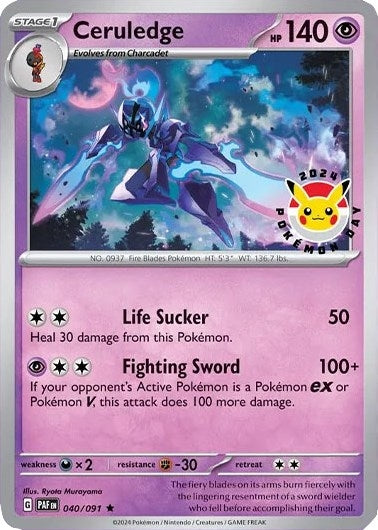 Ceruledge - 040/091 (Pokemon Day 2024) (Cosmos Holo) (040/091) (Miscellaneous Cards & Products)