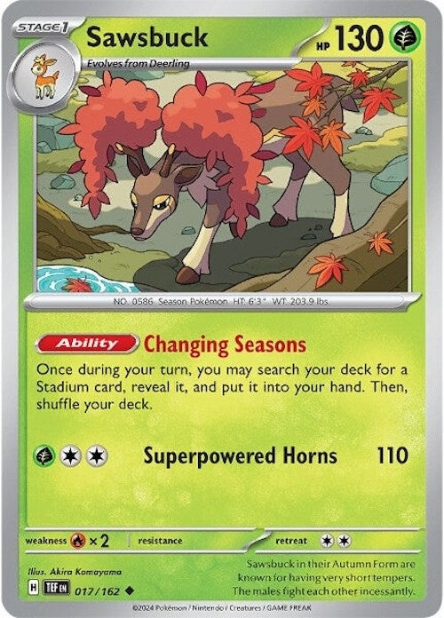 Image for Sawsbuck (017/162) (SV05: Temporal Forces) - Pokemon