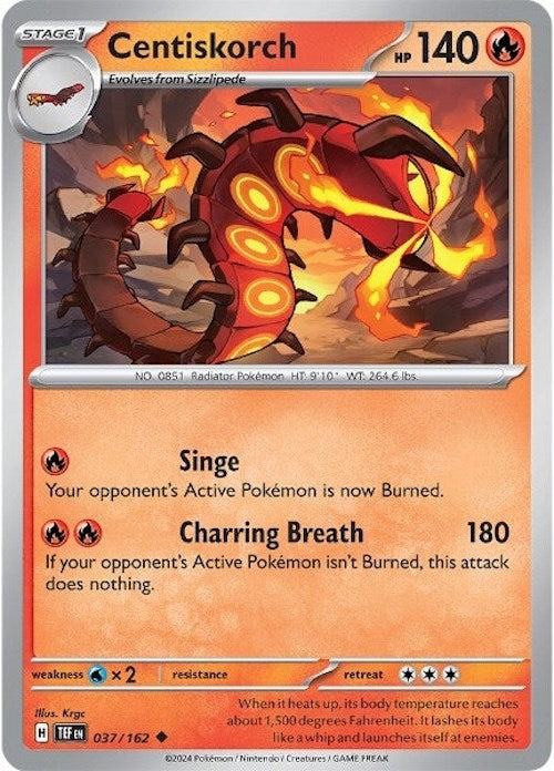 Image for Centiskorch (037/162) (SV05: Temporal Forces) - Pokemon