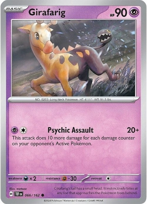 Image for Girafarig (066/162) (SV05: Temporal Forces) - Pokemon