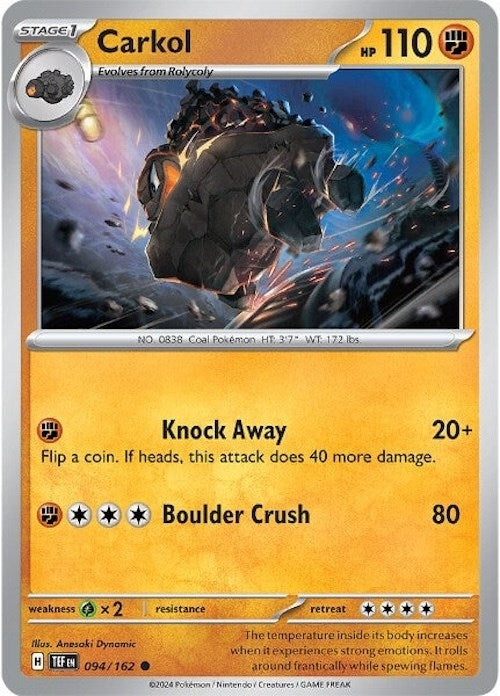 Image for Carkol (094/162) (SV05: Temporal Forces) - Pokemon