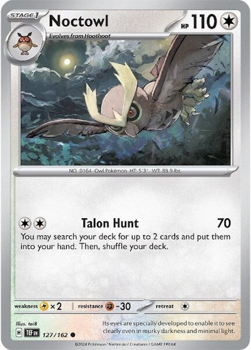 Image for Noctowl (127/162) (SV05: Temporal Forces) - Pokemon