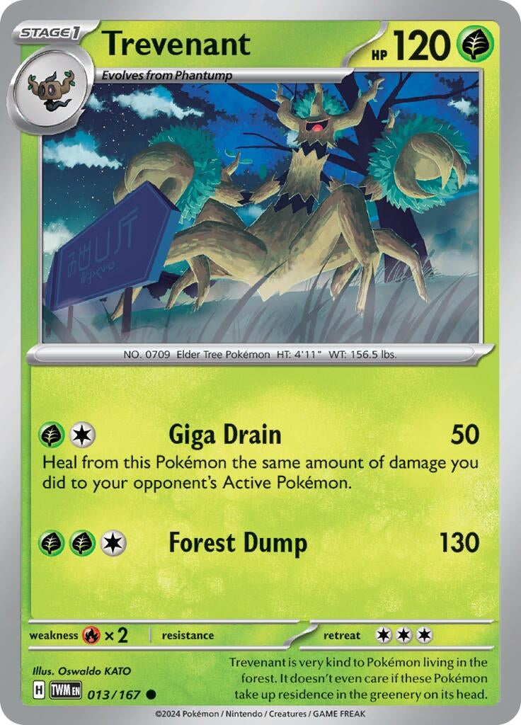 Image for Trevenant (013/167) (SV06: Twilight Masquerade) - Pokemon