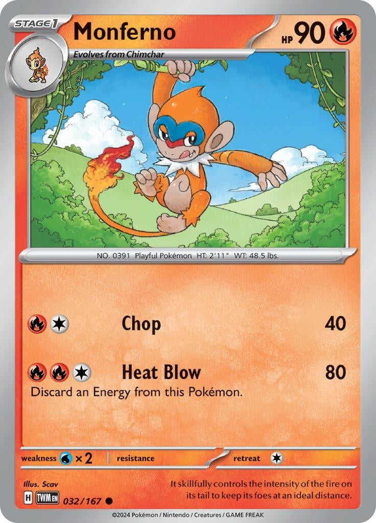 Image for Monferno (032/167) (SV06: Twilight Masquerade) - Pokemon