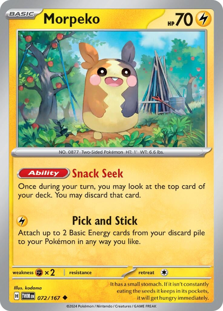 Image for Morpeko (072/167) (SV06: Twilight Masquerade) - Pokemon