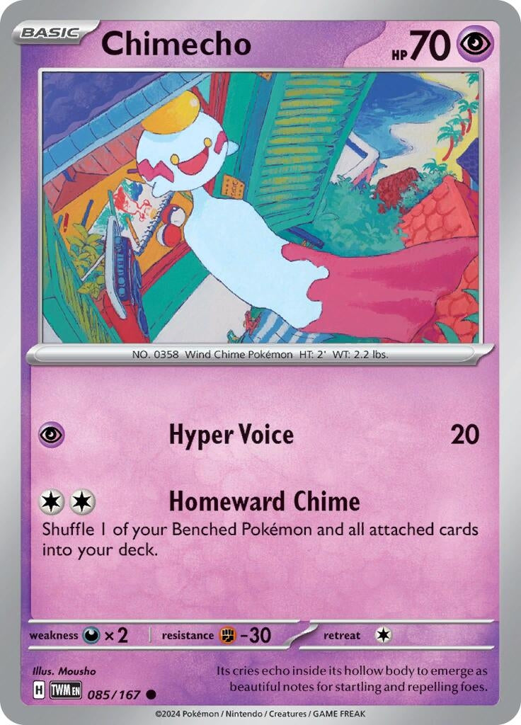 Image for Chimecho (085/167) (SV06: Twilight Masquerade) - Pokemon