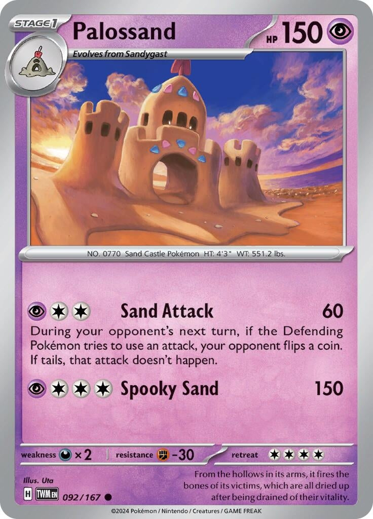Image for Palossand (092/167) (SV06: Twilight Masquerade) - Pokemon