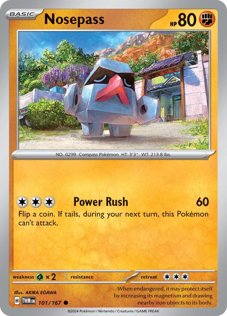 Image for Nosepass (101/167) (SV06: Twilight Masquerade) - Pokemon