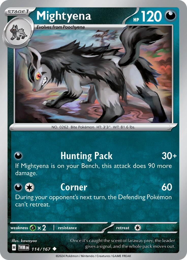 Image for Mightyena (114/167) (SV06: Twilight Masquerade) - Pokemon