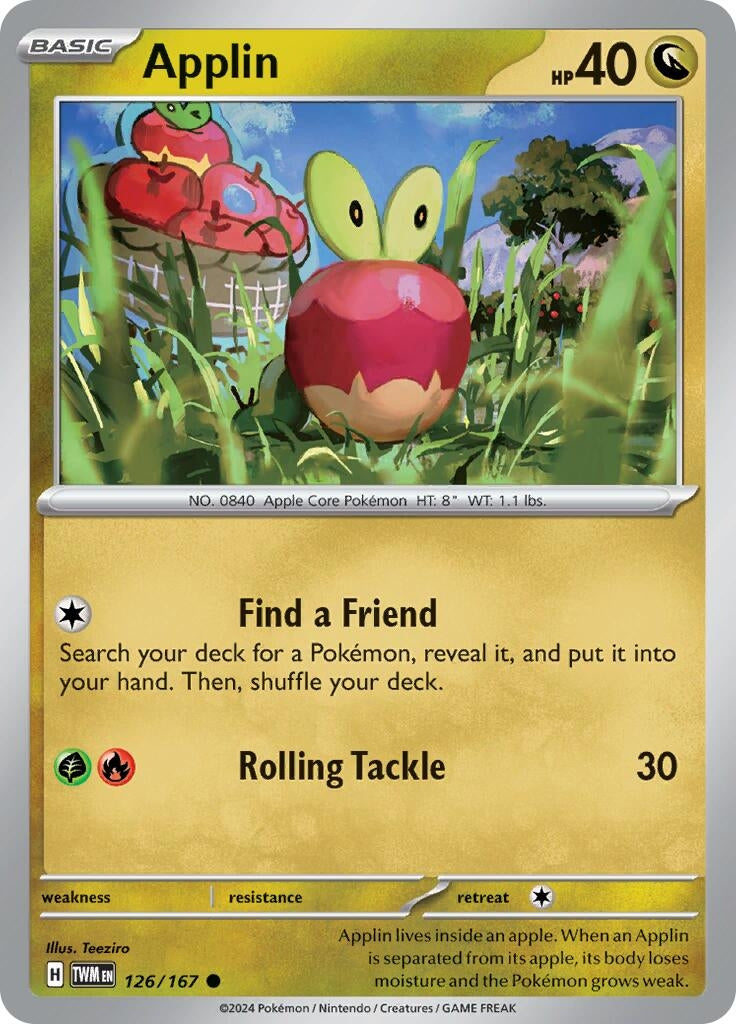 Image for Applin (126/167) (SV06: Twilight Masquerade) - Pokemon