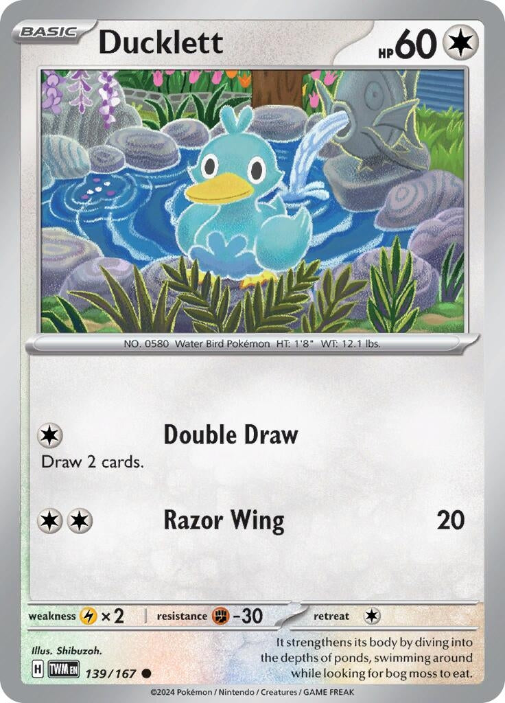 Image for Ducklett (139/167) (SV06: Twilight Masquerade) - Pokemon