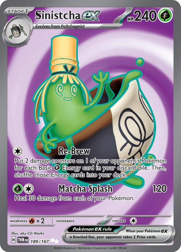 Image for Sinistcha ex (189/167) (SV06: Twilight Masquerade) - Pokemon