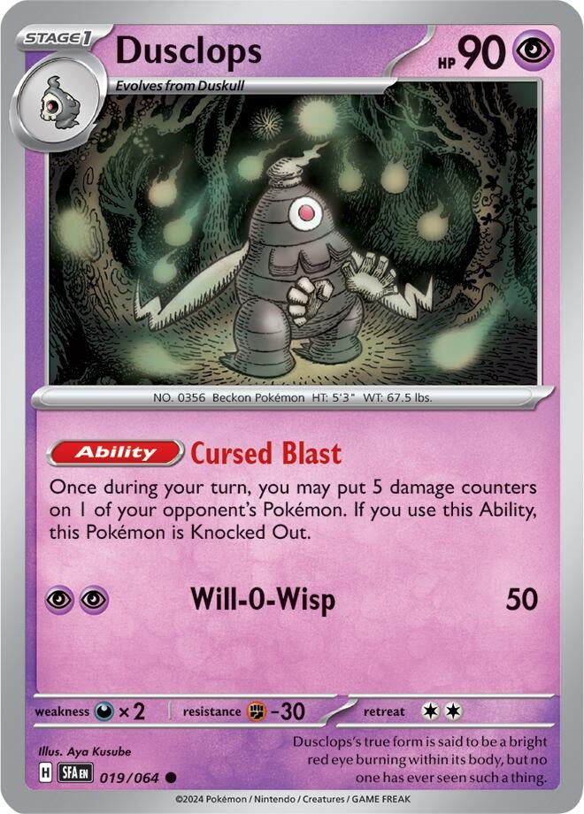 Image for Dusclops (019/064) (SV: Shrouded Fable) - Pokemon