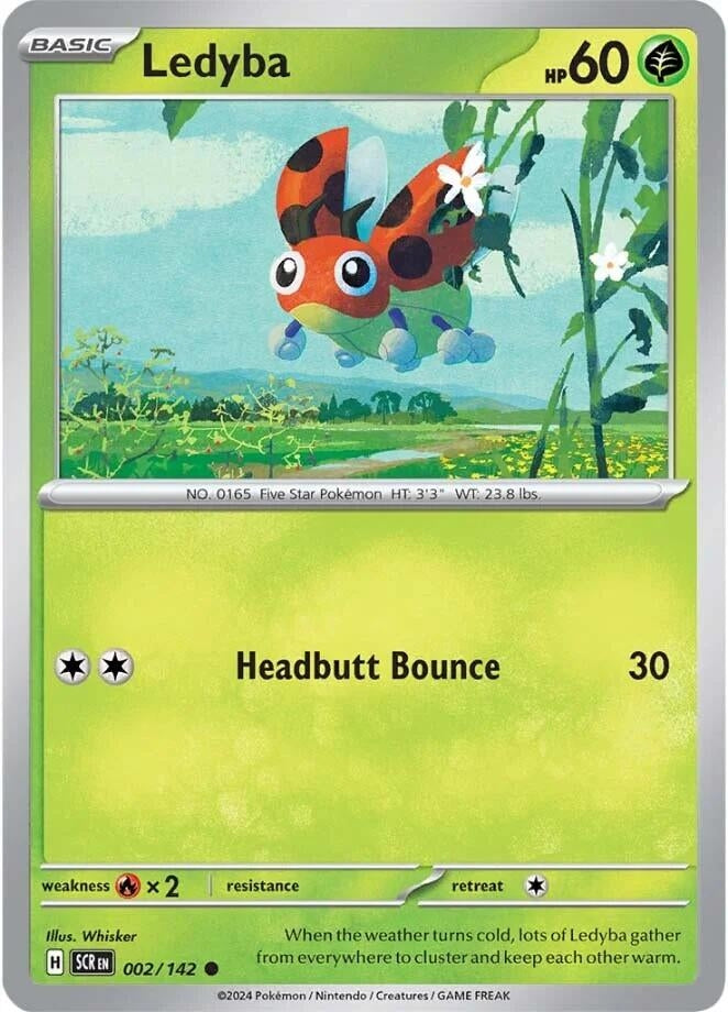Image for Ledyba (002/142) (SV07: Stellar Crown) - Pokemon