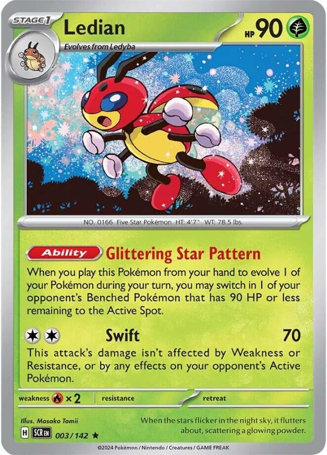 Image for Ledian (003/142) (SV07: Stellar Crown) - Pokemon