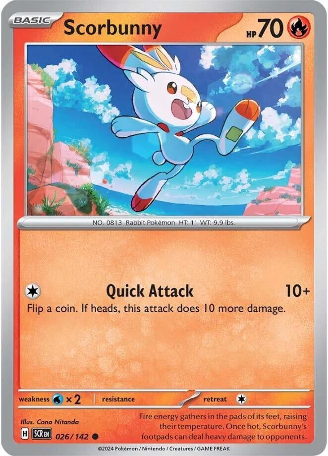 Image for Scorbunny (026/142) (SV07: Stellar Crown) - Pokemon