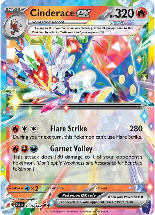 Image for Cinderace ex (028/142) (SV07: Stellar Crown) - Pokemon