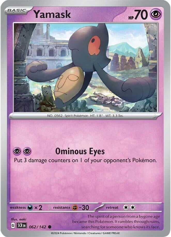 Image for Yamask (062/142) (SV07: Stellar Crown) - Pokemon