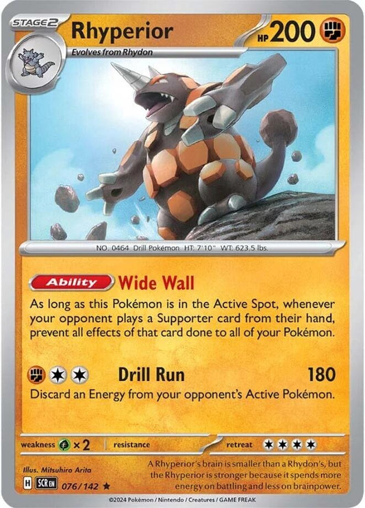Image for Rhyperior (076/142) (SV07: Stellar Crown) - Pokemon