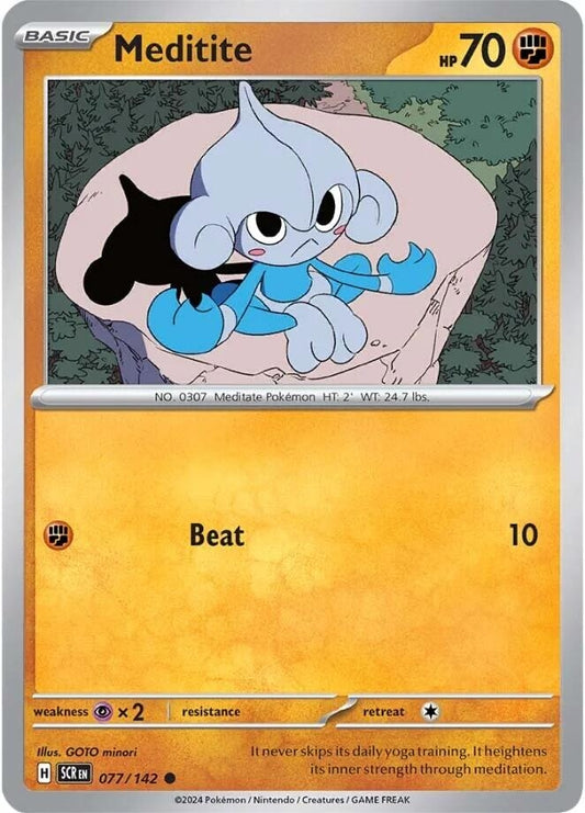 Image for Meditite (077/142) (SV07: Stellar Crown) - Pokemon