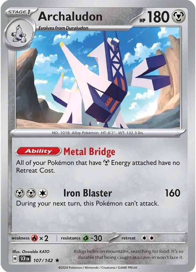 Image for Archaludon (107/142) (SV07: Stellar Crown) - Pokemon