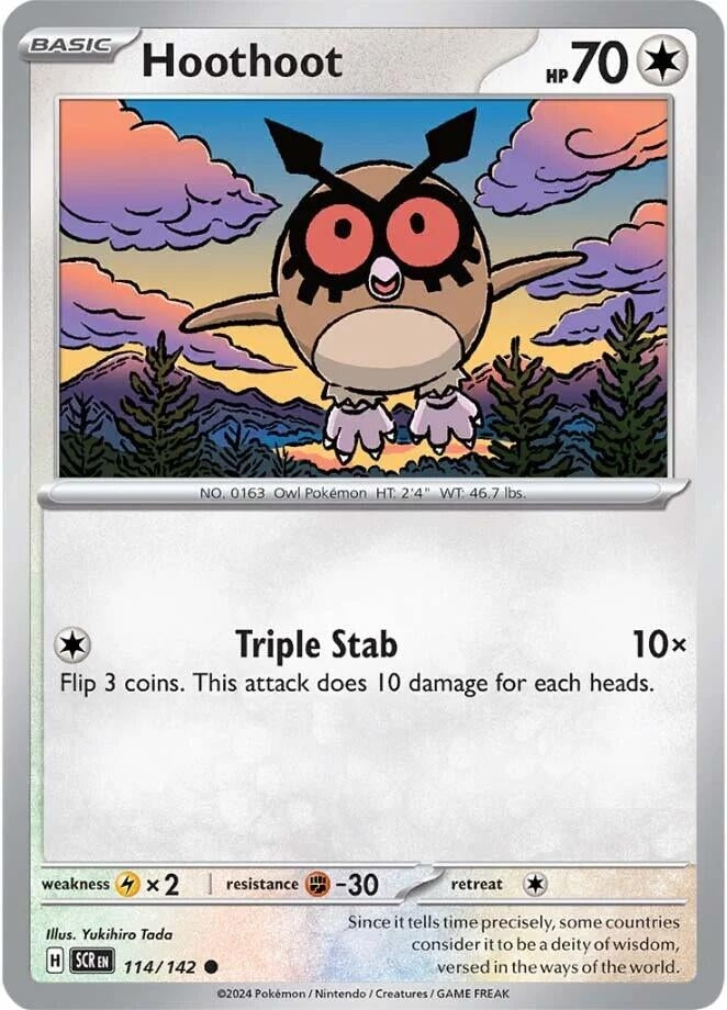 Image for Hoothoot (114/142) (SV07: Stellar Crown) - Pokemon