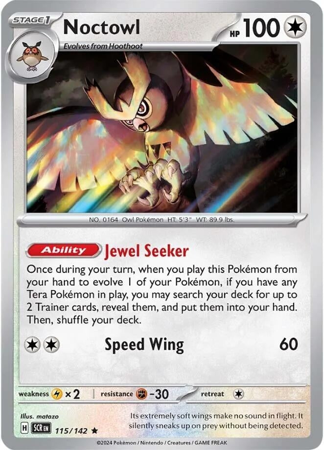 Image for Noctowl (115/142) (SV07: Stellar Crown) - Pokemon