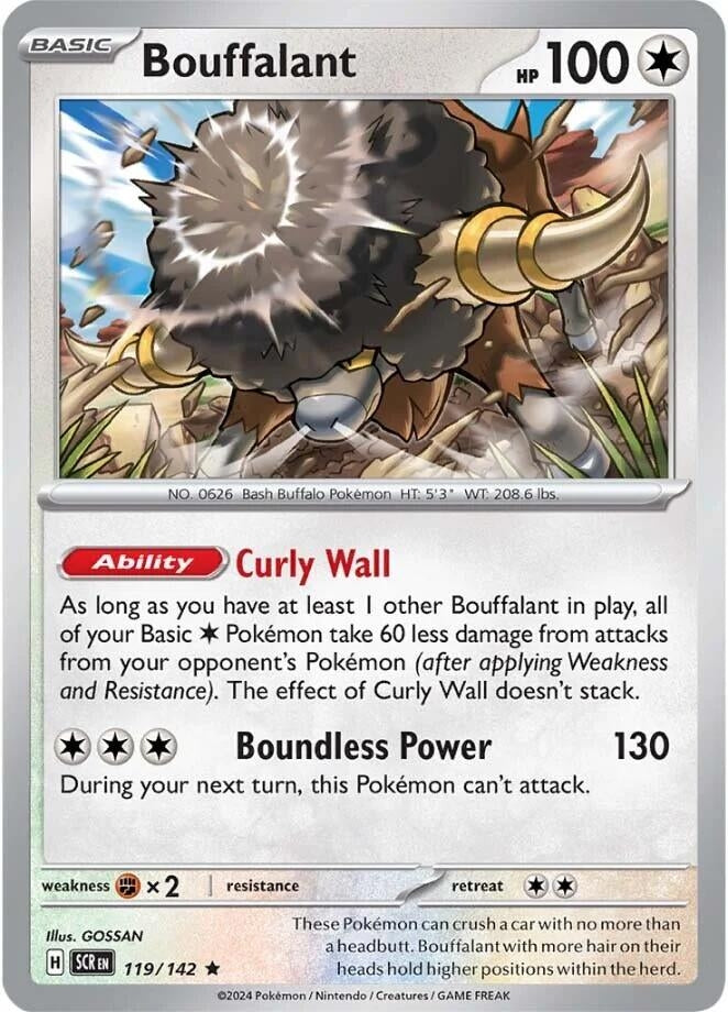 Image for Bouffalant (119/142) (SV07: Stellar Crown) - Pokemon