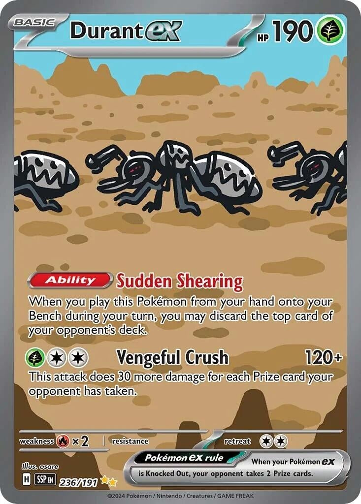 Image for Durant ex (236/191) (SV08: Surging Sparks) - Pokemon