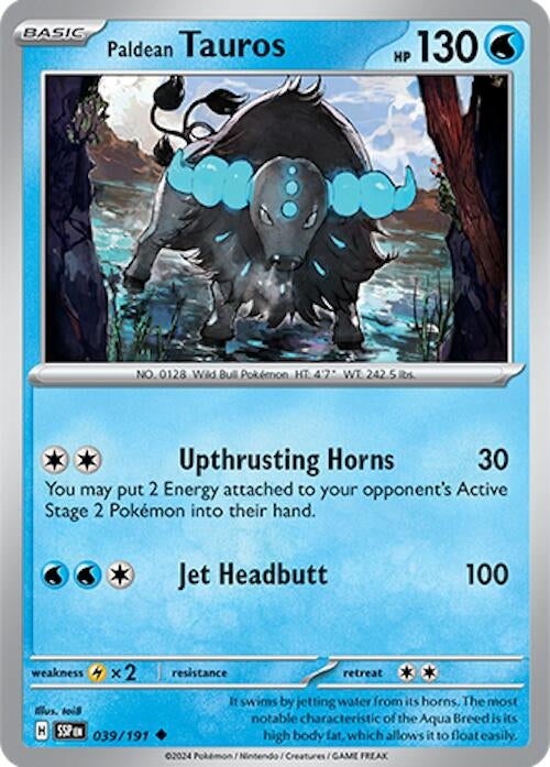 Image for Paldean Tauros (039/191) (SV08: Surging Sparks) - Pokemon