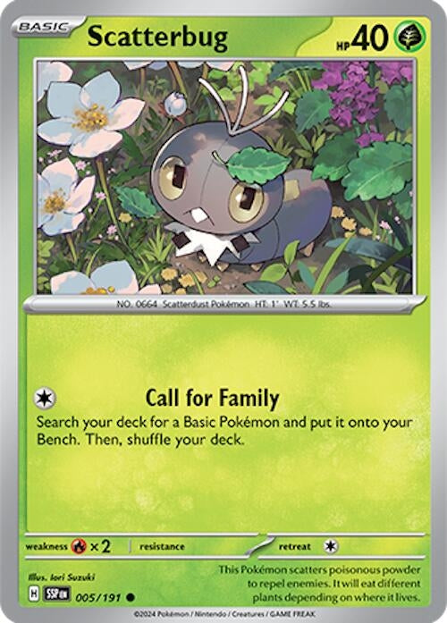 Image for Scatterbug (005/191) (SV08: Surging Sparks) - Pokemon