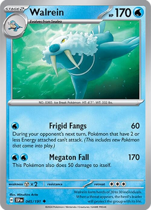 Image for Walrein (045/191) (SV08: Surging Sparks) - Pokemon