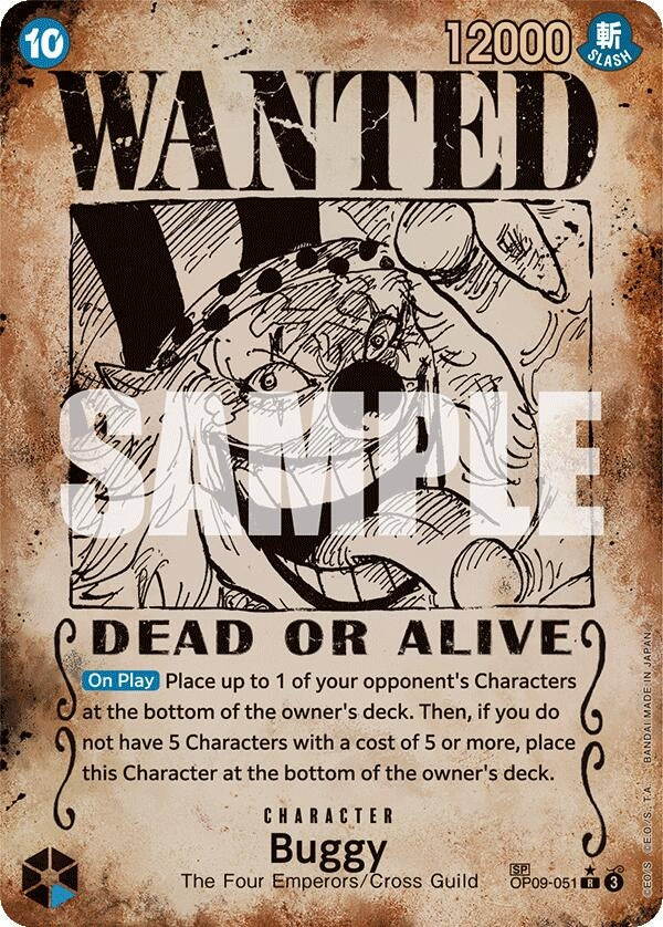 Buggy (051) (Wanted Poster) (OP09-051) (Emperors in the New World)