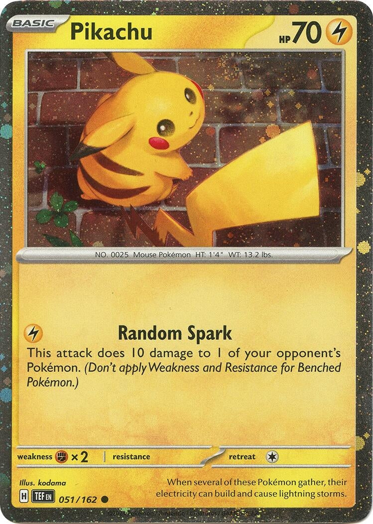 Pikachu - 051/162 (Cosmo Holo) (051/162) (Miscellaneous Cards & Products)