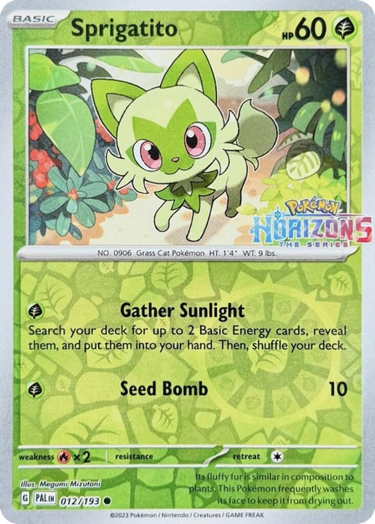 Sprigatito - 012/193 (Pokemon Horizons Stamp) (012/193) (Miscellaneous Cards & Products)