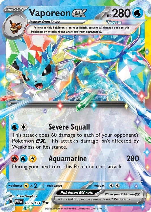 Image for Vaporeon ex (023/131) (SV: Prismatic Evolutions) - Pokemon