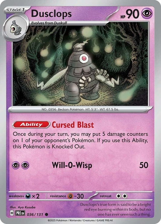 Image for Dusclops (036/131) (SV: Prismatic Evolutions) - Pokemon