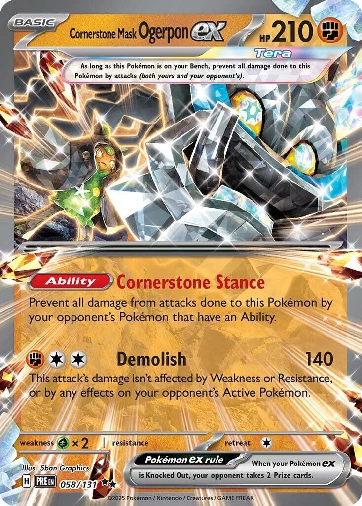 Image for Cornerstone Mask Ogerpon ex (058/131) (SV: Prismatic Evolutions) - Pokemon