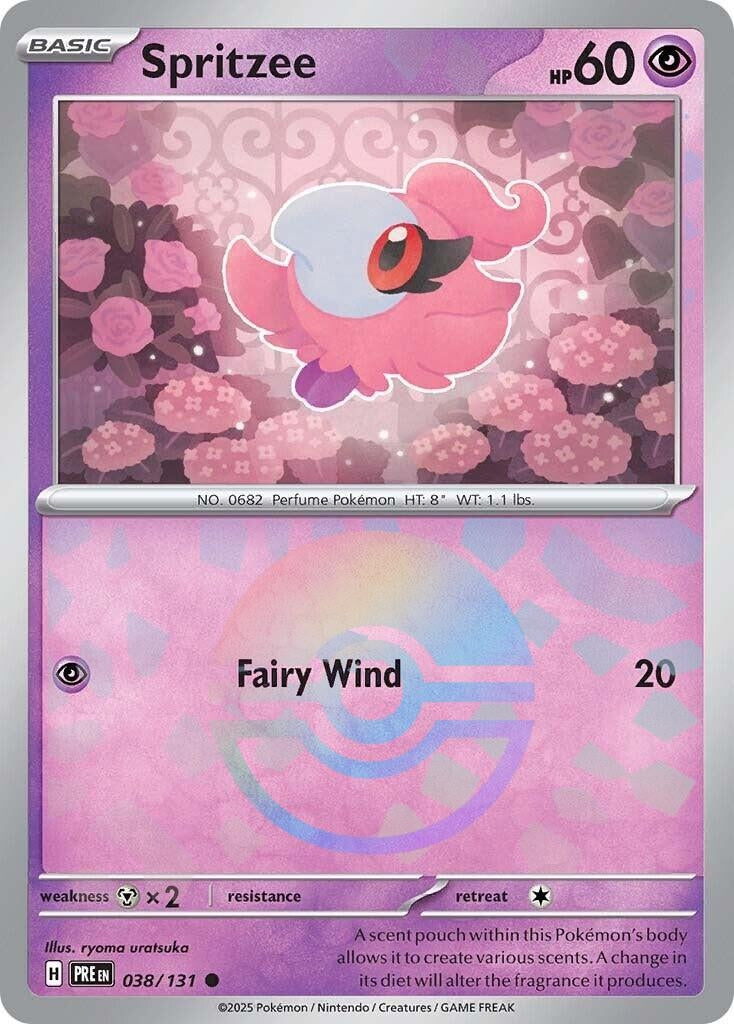 Image for Spritzee (Poke Ball Pattern) (038/131) (SV: Prismatic Evolutions) - Pokemon