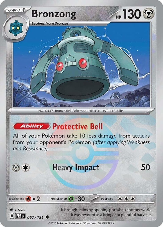 Image for Bronzong (Poke Ball Pattern) (067/131) (SV: Prismatic Evolutions) - Pokemon