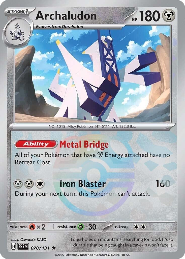 Image for Archaludon (Master Ball Pattern) (070/131) (SV: Prismatic Evolutions) - Pokemon