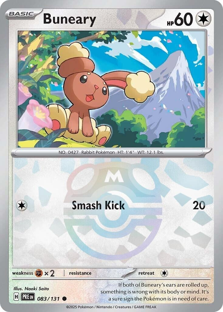 Image for Buneary (Master Ball Pattern) (083/131) (SV: Prismatic Evolutions) - Pokemon
