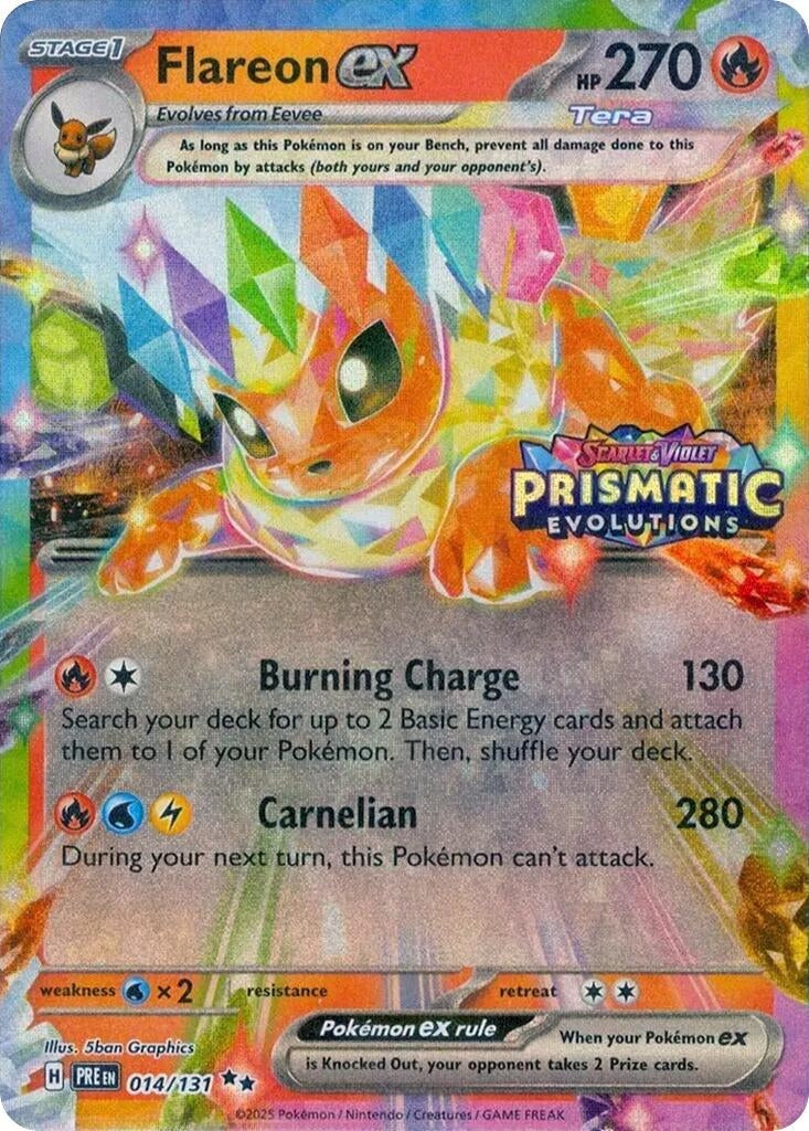 Flareon ex - 014/131 (Prismatic Evolutions Stamp) (014/131) (Miscellaneous Cards & Products)