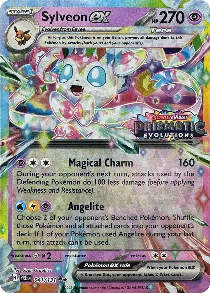 Sylveon ex - 041/131 (Prismatic Evolutions Stamp) (041/131) (Miscellaneous Cards & Products)