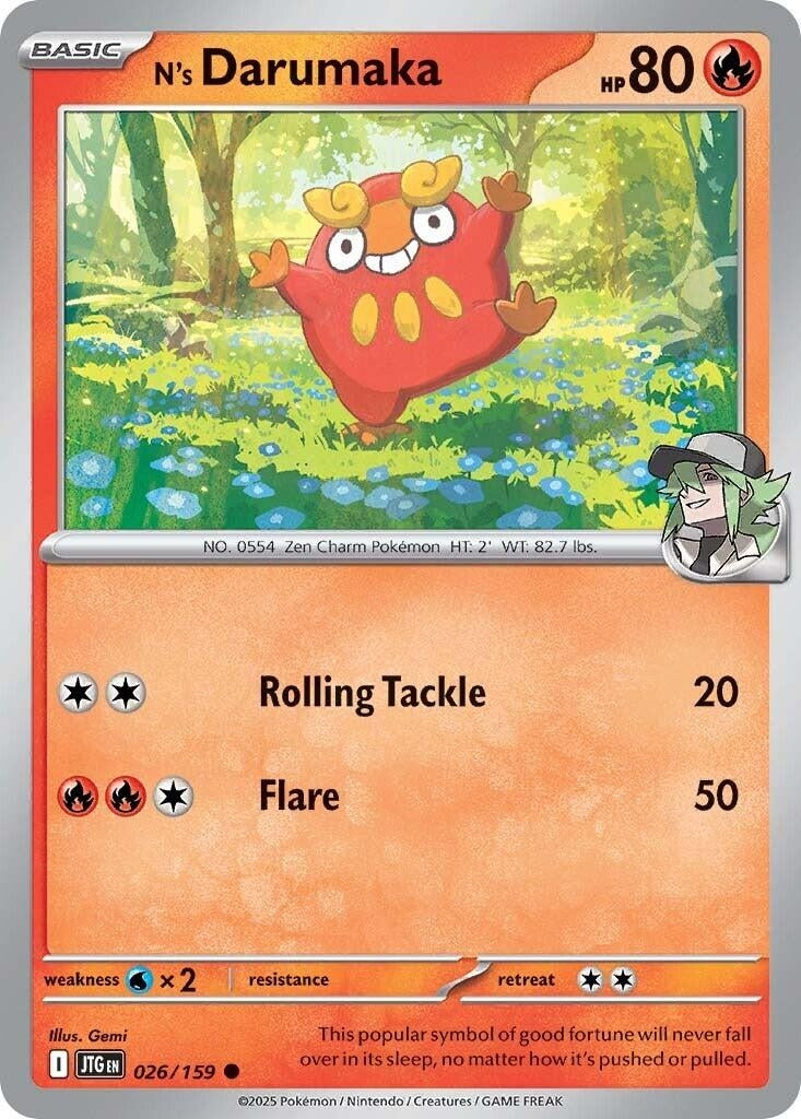 Image for N's Darumaka (026/159) (SV09: Journey Together) - Pokemon