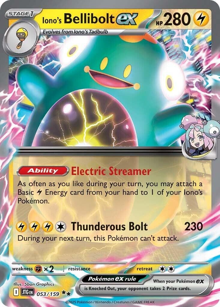 Image for Iono's Bellibolt ex (053/159) (SV09: Journey Together) - Pokemon