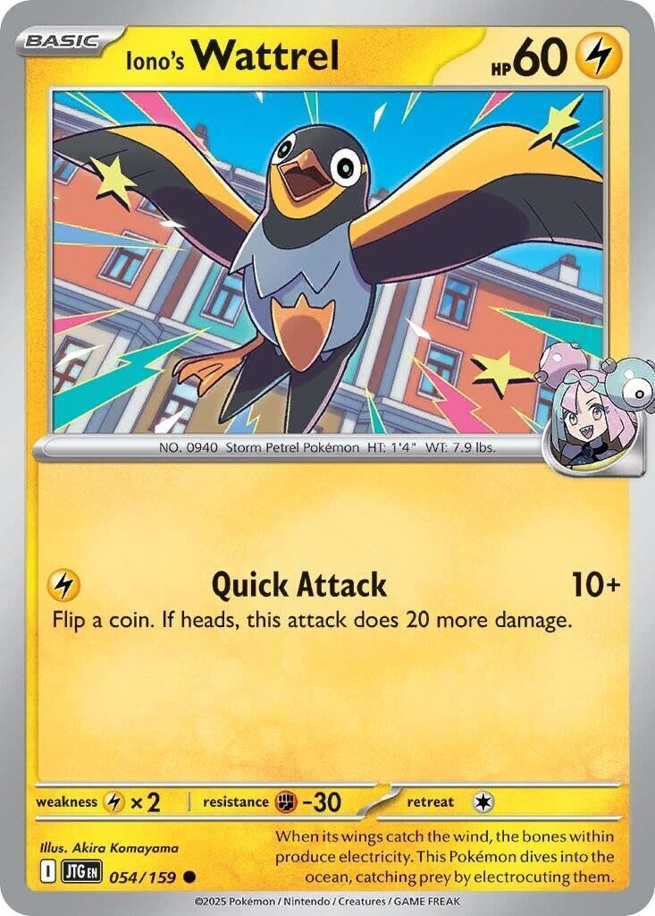Image for Iono's Wattrel (054/159) (SV09: Journey Together) - Pokemon
